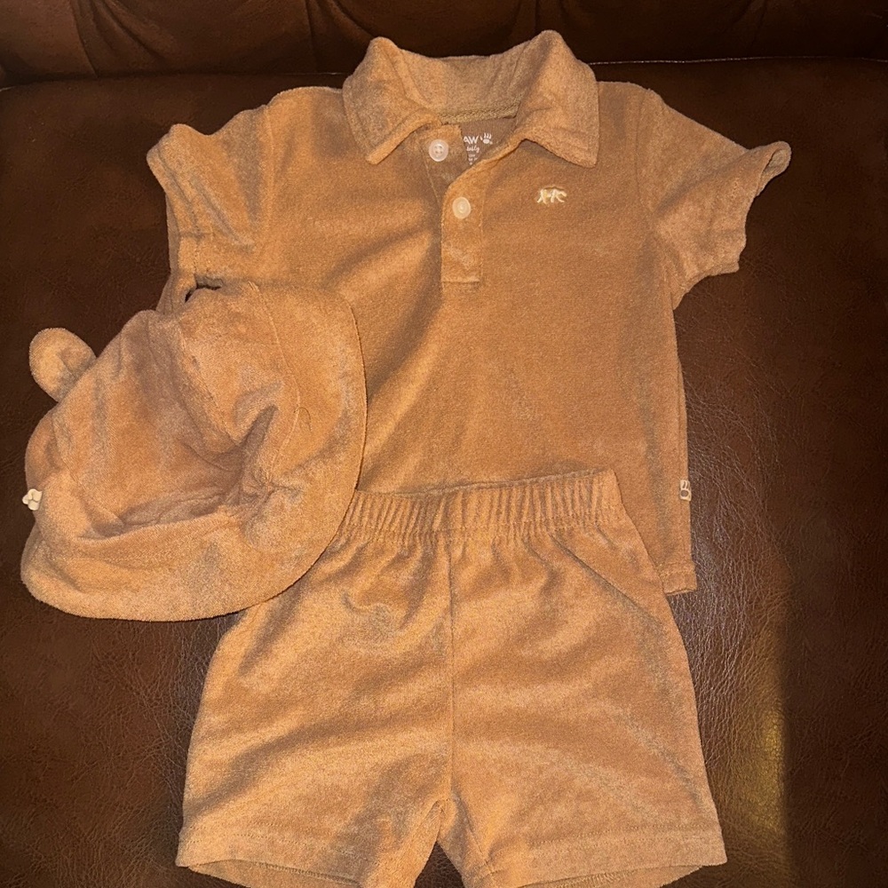 BearPaw Kids Matching Set in Brown